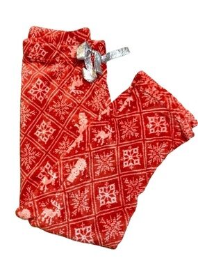 NWT NYC Underground Christmas Fleece Pajama Bottoms Women Medium